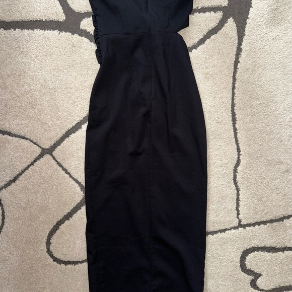 Zara Black Strapless Midi Dress - Picture 7 of 8